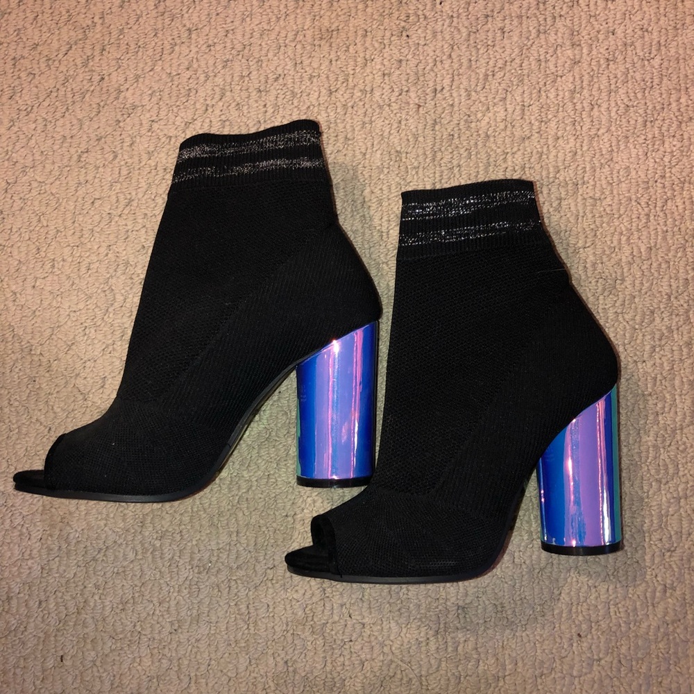 Stylish metallic booties